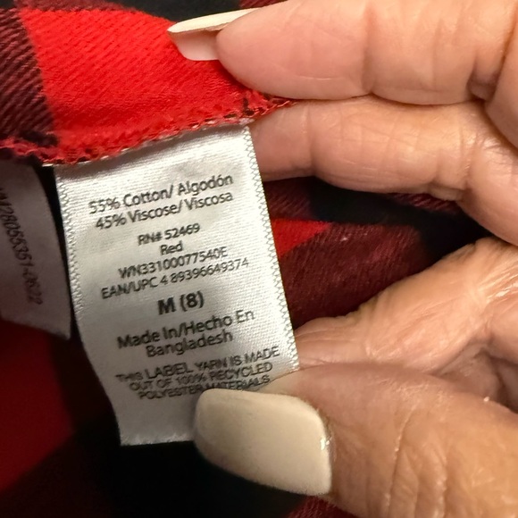 Plaid Button Down Shirts for Kids - Red and Green - Picture 8 of 9